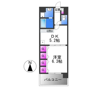 コンフォール平野【3階】の間取り