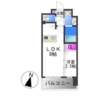 Luxe玉造南【14階】の間取り