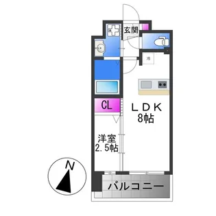 LUXE玉造南【12階】の間取り