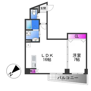 プレミアム長瀬【3階】の間取り