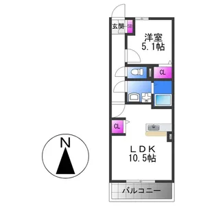 ベルフルールN・K【2階】の間取り