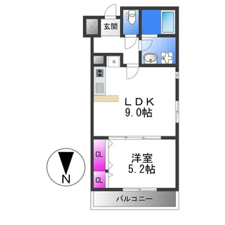 エスポワール瓢箪山【3階】の間取り