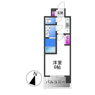 エスリード ザ イーストレジデンス大阪城【7階】の間取り