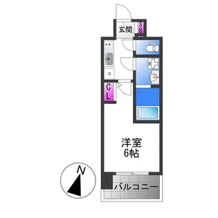 エスリード ザ・イーストレジデンス大阪城【5階】の間取り