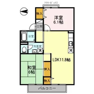 ボナールS【2階】の間取り