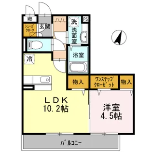 ロベリア宮町【1階】の間取り