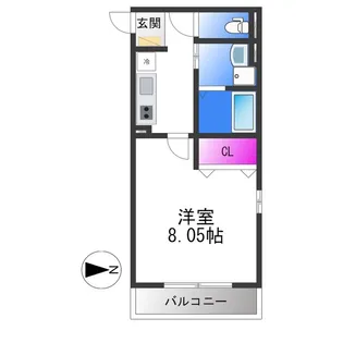 KTIレジデンス河内花園【2階】の間取り