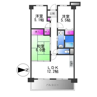 ガーデンライフ旭ヶ丘【1階】の間取り