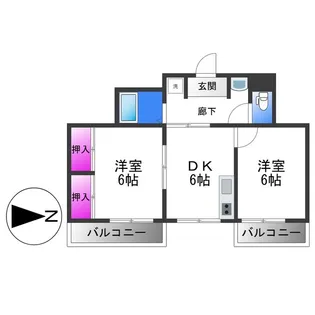 ボナールタツミ【1階】の間取り