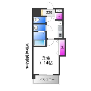 Luxe布施駅前【3階】の間取り