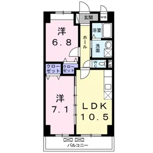 コスモ【5階】の間取り