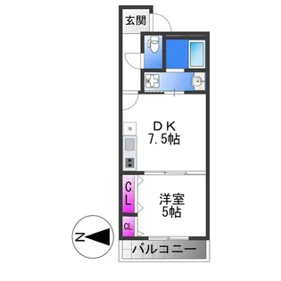 フジパレス弥刀駅北Ⅱ番館【1階】の間取り