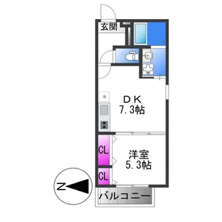 フジパレス弥刀駅北Ⅱ番館【3階】の間取り