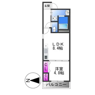 フジパレス弥刀駅北Ⅰ番館【2階】の間取り