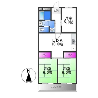 ハイム太子堂【4階】の間取り