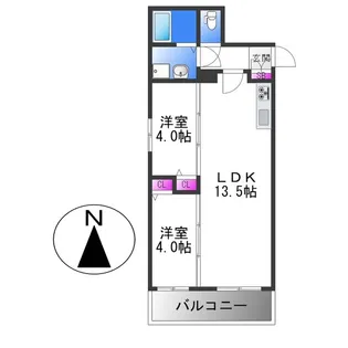 TIO長居公園南【1階】の間取り
