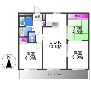 ライフステージDETO【2階】の間取り