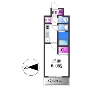 ワールドアイ大阪城EASTⅢ【2階】の間取り