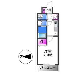 ワールドアイ大阪城EASTⅢ【2階】の間取り