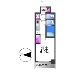 ワールドアイ大阪城EASTⅢ【8階】の間取り