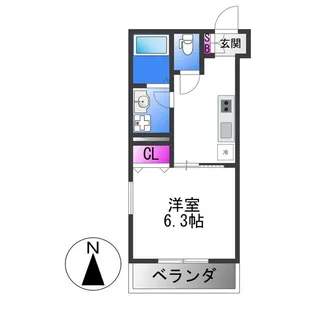 PROSPER COURT 緑橋【2階】の間取り