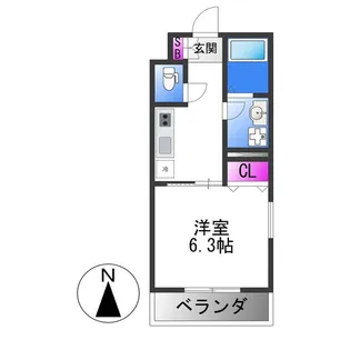 PROSPER COURT 緑橋【3階】の間取り
