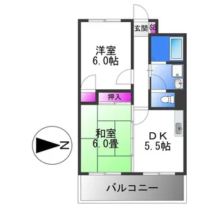 グランドムール平野【4階】の間取り