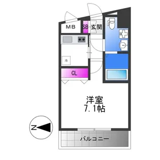 Celeb布施東【7階】の間取り