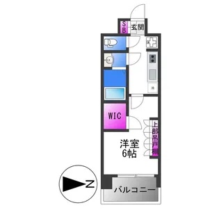 プレサンス長田レジェール【6階】の間取り