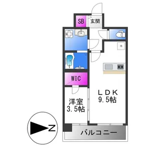 プレサンス長田レジェール【12階】の間取り