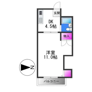 WESTヒルズ平野【3階】の間取り