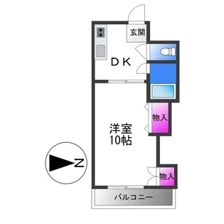WESTヒルズ平野【5階】の間取り