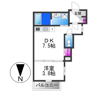 F Normalis SEAM【3階】の間取り