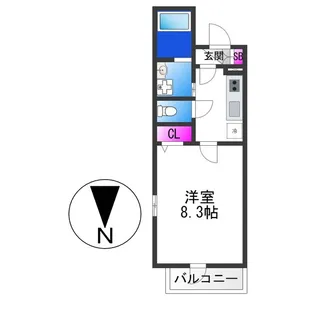 F Normalis SEAM【1階】の間取り