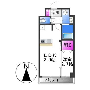 ファステート東大阪バレーナ【4階】の間取り