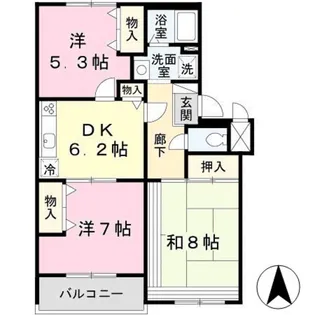 ディアコート【3階】の間取り