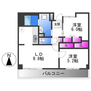 カミング平野【3階】の間取り