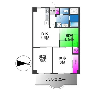 ダイヤモンドハイツⅠ【1階】の間取り