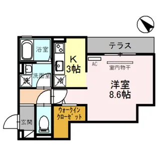 セレナヴィラ小阪W【2階】の間取り