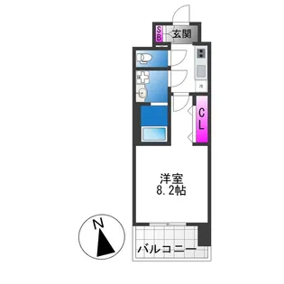 リヴェント玉造【11階】の間取り