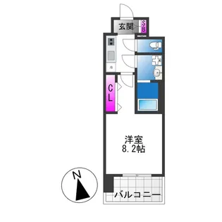 リヴェント玉造【9階】の間取り