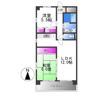 パークプラザ平野【7階】の間取り