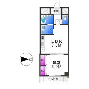 ラ・ポーエあき【2階】の間取り