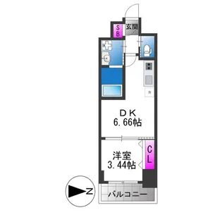 クローバー グランデ今里【10階】の間取り