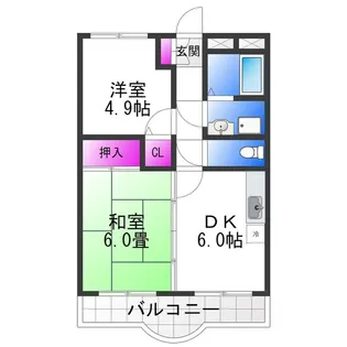 メルベーユ・シャンブル【3階】の間取り