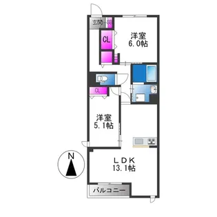 インペリアルタナベ【2階】の間取り