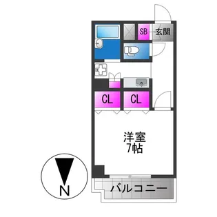 ザ タワーハウス ワン【2階】の間取り
