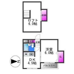 オリタマンション【5階】の間取り