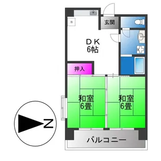 五百石マンション【5階】の間取り