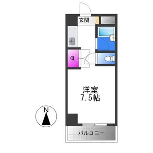 エクセルシオール長田【3階】の間取り
